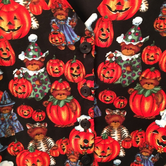 Pre-loved Vintage Halloween Grandma core vest, by Robyn-Lyn Sz L/XL. Cute!!!!! - Picture 3 of 9